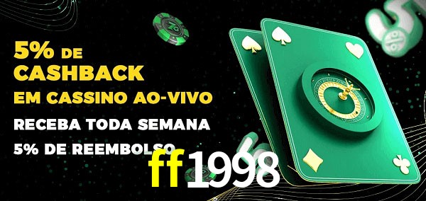 Promoções do cassino ao Vivo ff1998